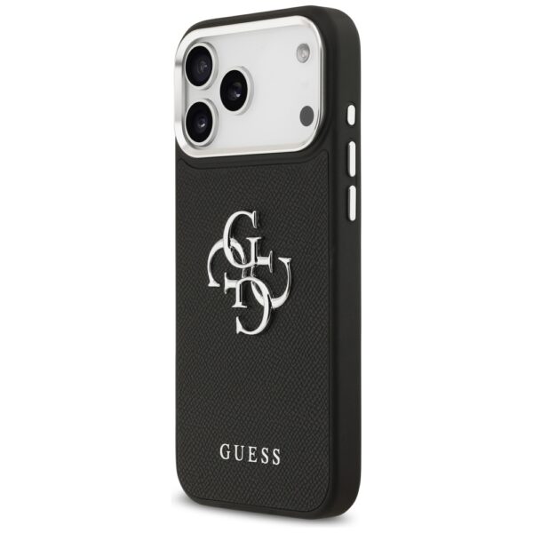 Guess Grained Big 4G Classic Logo case for iPhone 17 Pro Max - blackeng