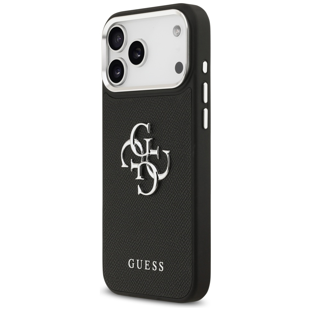 Guess Grained Big 4G Classic Logo case for iPhone 17 Pro Max - blackeng