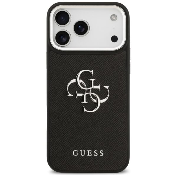Guess Grained Big 4G Classic Logo case for iPhone 17 Pro Max - blackeng