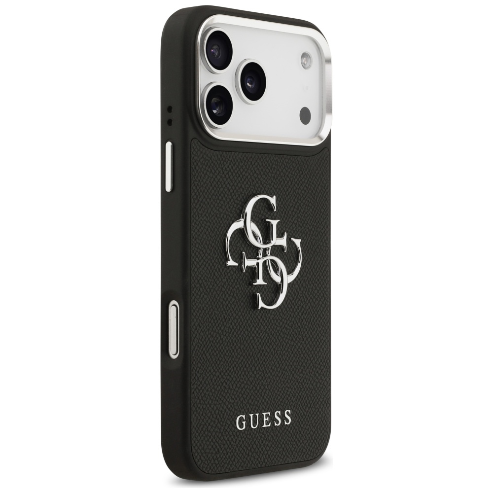 Guess Grained Big 4G Classic Logo case for iPhone 17 Pro Max - blackeng