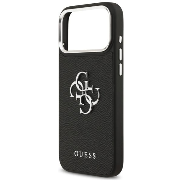 Guess Grained Big 4G Classic Logo case for iPhone 17 Pro Max - blackeng