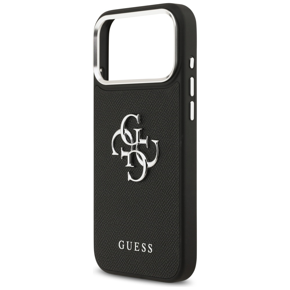 Guess Grained Big 4G Classic Logo case for iPhone 17 Pro Max - blackeng