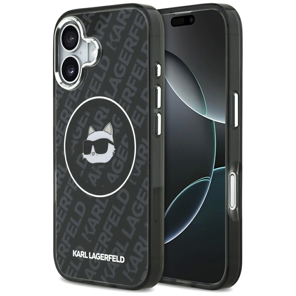 Karl Lagerfeld IML Choupette Head Logo MagSafe iPhone 17 Case - Blackeng