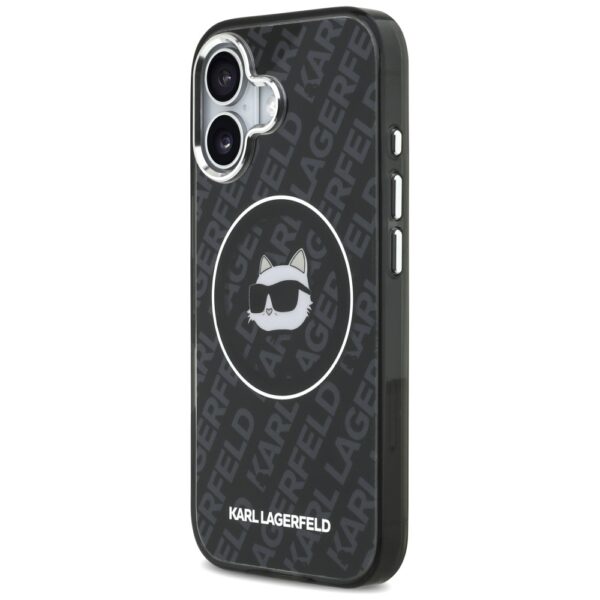 Karl Lagerfeld IML Choupette Head Logo MagSafe iPhone 17 Case - Blackeng