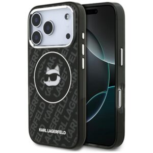 Karl Lagerfeld IML Choupette Head Logo MagSafe Case for iPhone 17 Pro - Blackeng