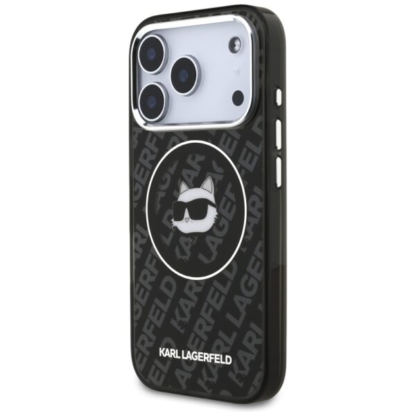 Karl Lagerfeld IML Choupette Head Logo MagSafe Case for iPhone 17 Pro - Blackeng