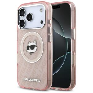 Karl Lagerfeld IML Choupette Head Logo MagSafe Case for iPhone 17 Pro Max - Pinkeng