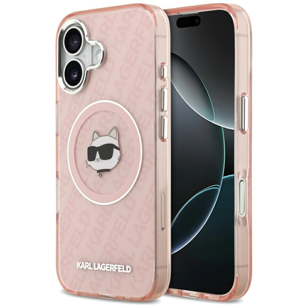 Karl Lagerfeld IML Choupette Head Logo MagSafe iPhone 17 Case - Pinkeng