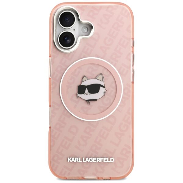 Karl Lagerfeld IML Choupette Head Logo MagSafe iPhone 17 Case - Pinkeng