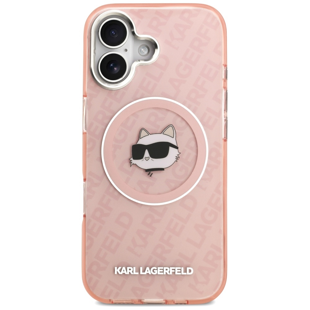 Karl Lagerfeld IML Choupette Head Logo MagSafe iPhone 17 Case - Pinkeng