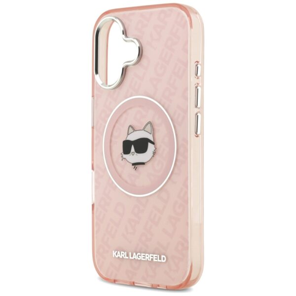 Karl Lagerfeld IML Choupette Head Logo MagSafe iPhone 17 Case - Pinkeng
