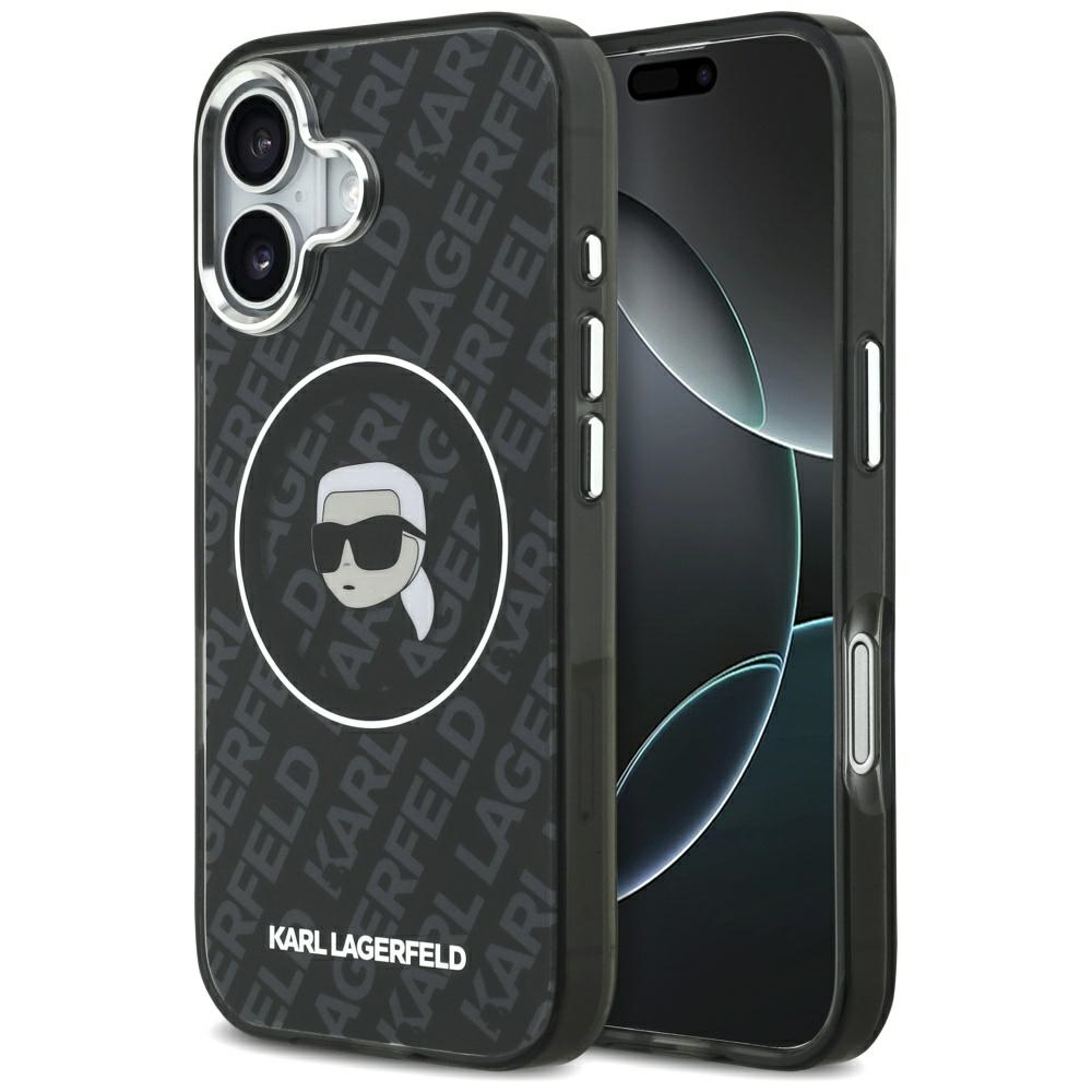 Karl Lagerfeld IML Karl Head Logo MagSafe Case for iPhone 17 - Blackeng