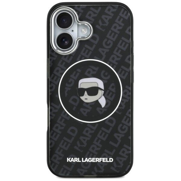 Karl Lagerfeld IML Karl Head Logo MagSafe Case for iPhone 17 - Blackeng