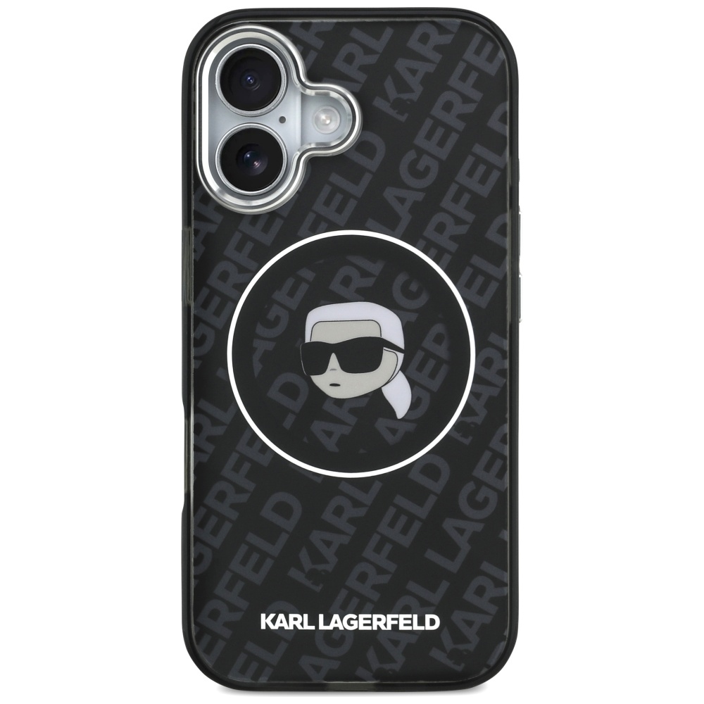 Karl Lagerfeld IML Karl Head Logo MagSafe Case for iPhone 17 - Blackeng