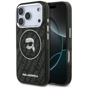Karl Lagerfeld IML Karl Head Logo MagSafe Case for iPhone 17 Pro - Blackeng