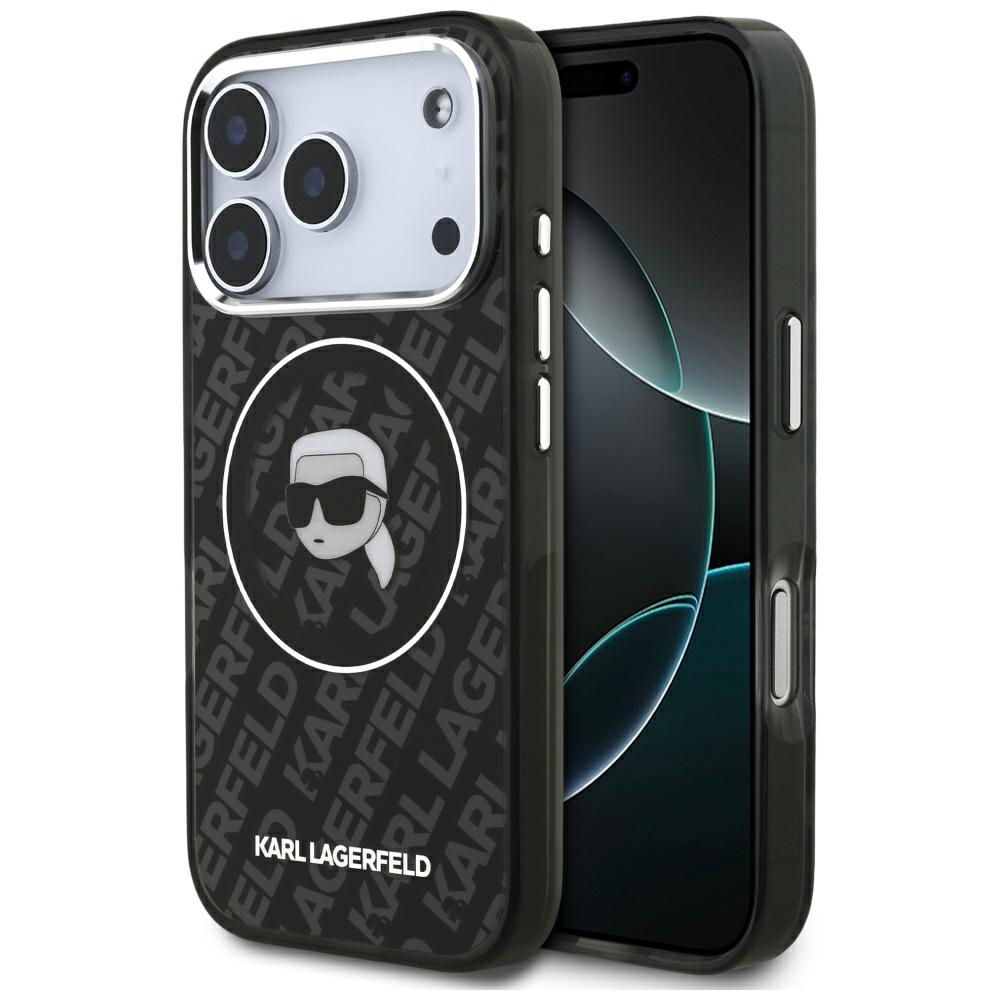 Karl Lagerfeld IML Karl Head Logo MagSafe Case for iPhone 17 Pro Max - Blackeng