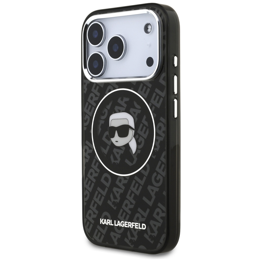 Karl Lagerfeld IML Karl Head Logo MagSafe Case for iPhone 17 Pro Max - Blackeng