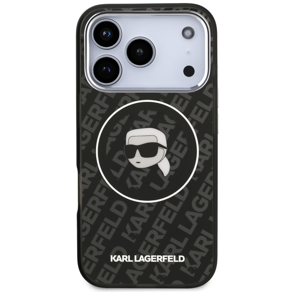 Karl Lagerfeld IML Karl Head Logo MagSafe Case for iPhone 17 Pro Max - Blackeng