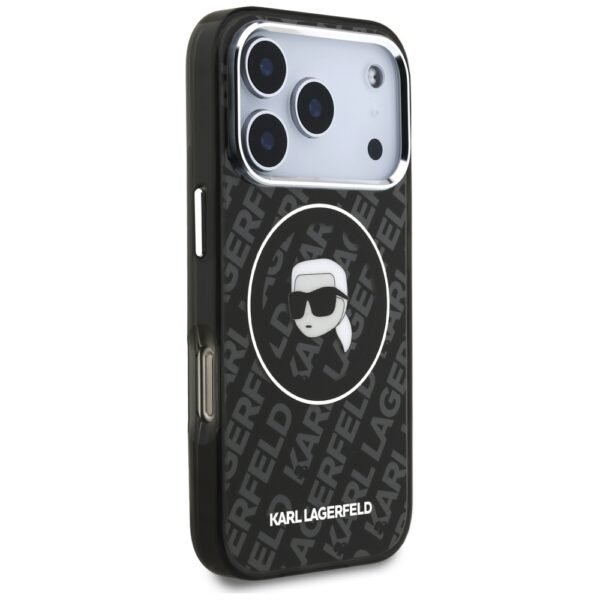Karl Lagerfeld IML Karl Head Logo MagSafe Case for iPhone 17 Pro Max - Blackeng