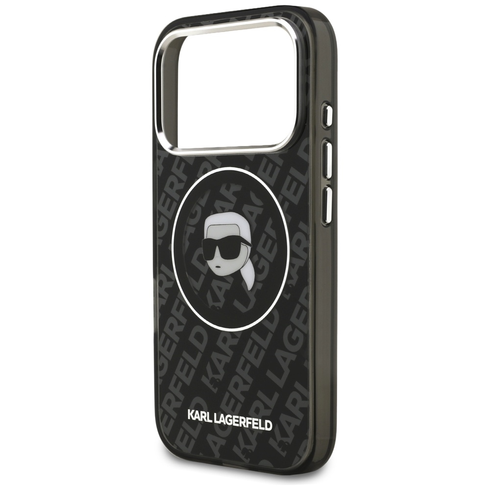 Karl Lagerfeld IML Karl Head Logo MagSafe Case for iPhone 17 Pro Max - Blackeng