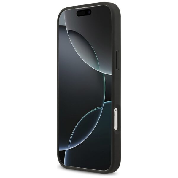 Mercedes Leather Large Laurel Leave MagSafe Case for iPhone 17 Pro Max - Black and Grayeng