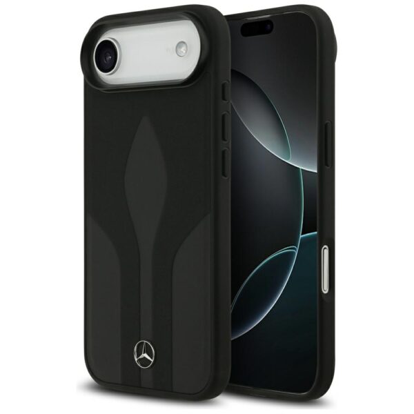 Mercedes Leather The Move MagSafe case for iPhone 17 Air - blackeng