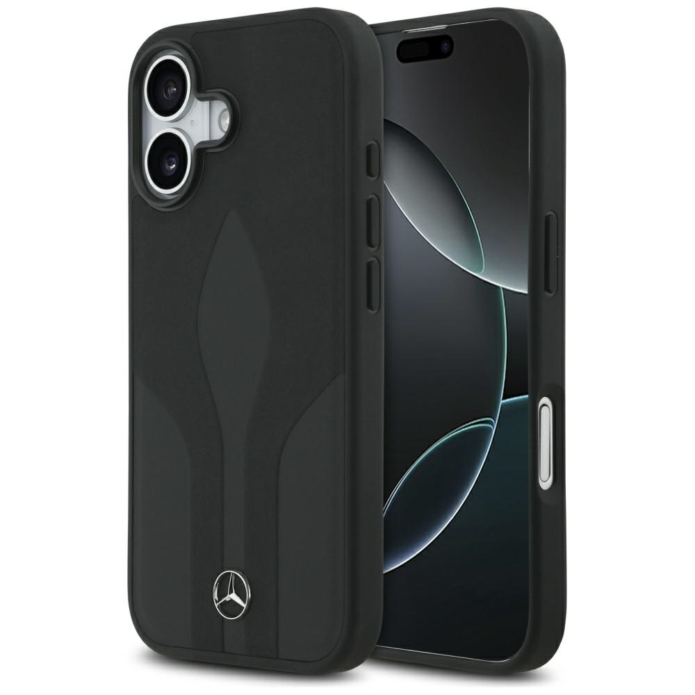 Mercedes Leather The Move MagSafe case for iPhone 17 - blackeng