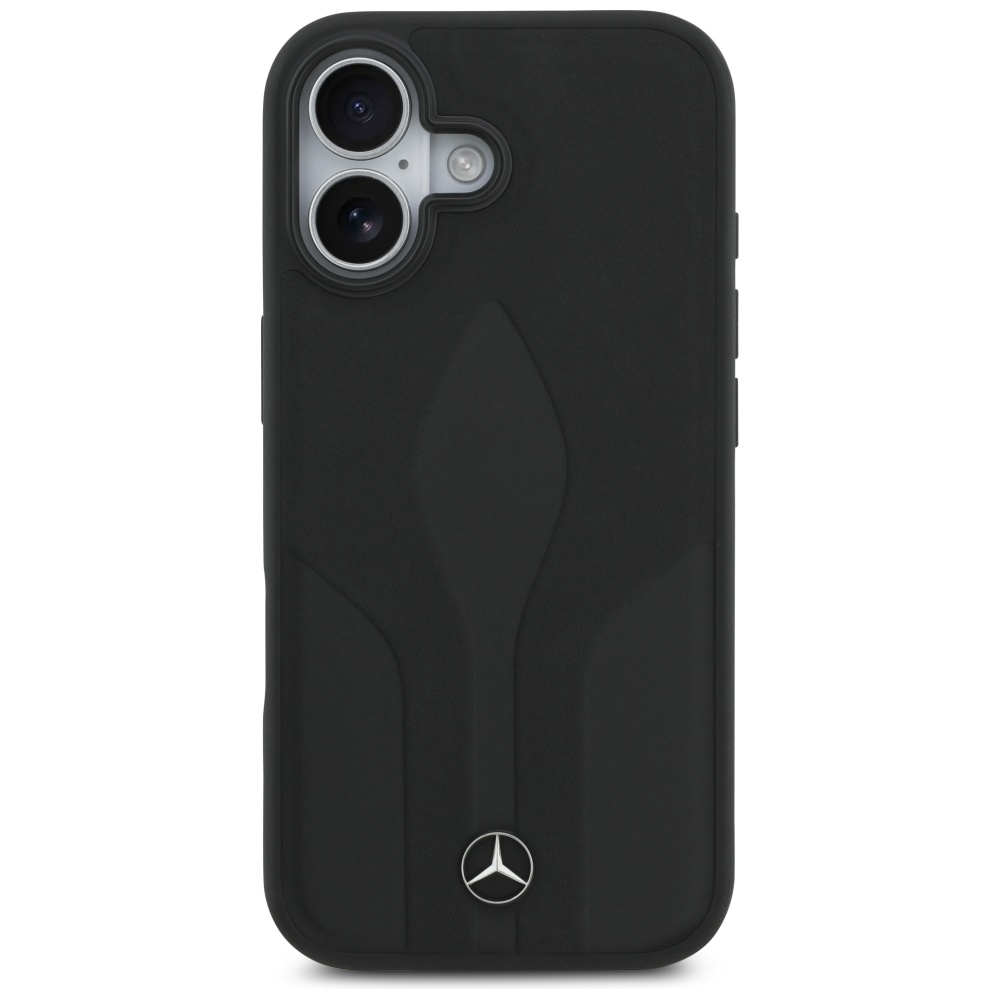 Mercedes Leather The Move MagSafe case for iPhone 17 - blackeng