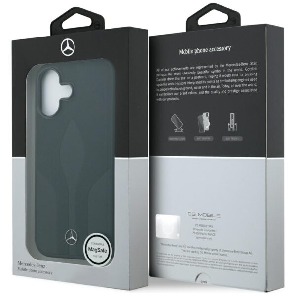 Mercedes Leather The Move MagSafe case for iPhone 17 - blackeng