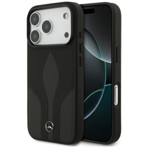 Mercedes Leather The Move MagSafe Case for iPhone 17 Pro - Blackeng