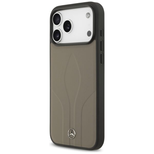 Mercedes Leather The Move MagSafe Case for iPhone 17 Pro Max - Beigeeng