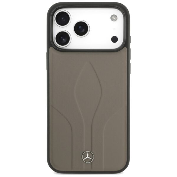 Mercedes Leather The Move MagSafe Case for iPhone 17 Pro Max - Beigeeng