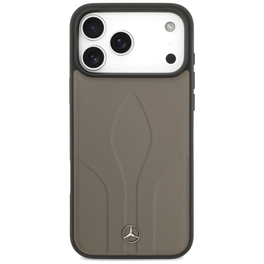 Mercedes Leather The Move MagSafe Case for iPhone 17 Pro Max - Beigeeng