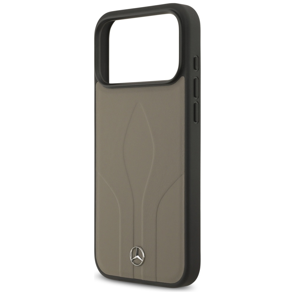 Mercedes Leather The Move MagSafe Case for iPhone 17 Pro Max - Beigeeng