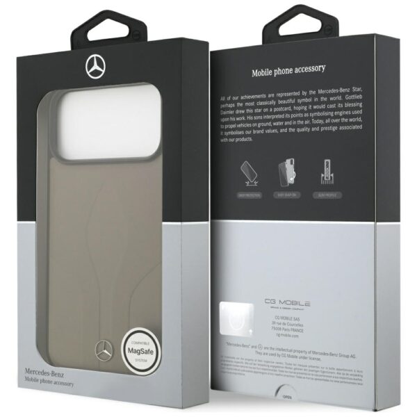 Mercedes Leather The Move MagSafe Case for iPhone 17 Pro Max - Beigeeng