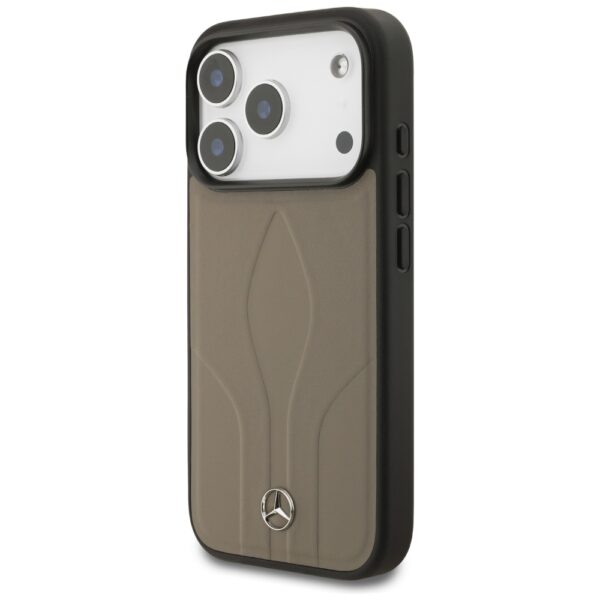 Mercedes Leather The Move MagSafe Case for iPhone 17 Pro - Beigeeng