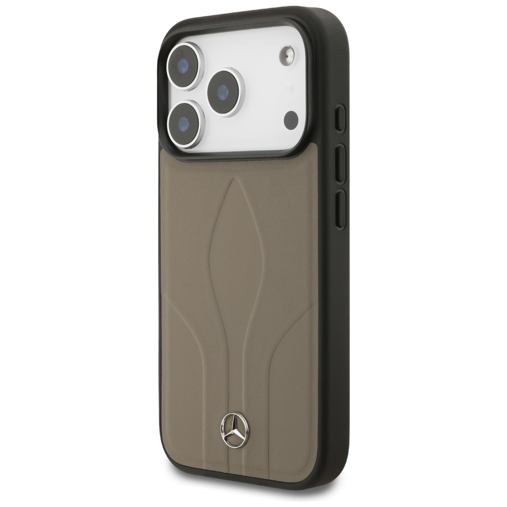Mercedes Leather The Move MagSafe Case for iPhone 17 Pro - Beigeeng