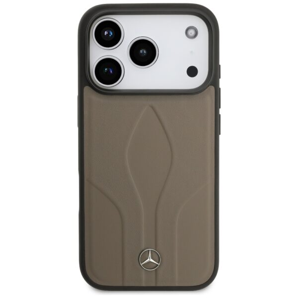 Mercedes Leather The Move MagSafe Case for iPhone 17 Pro - Beigeeng