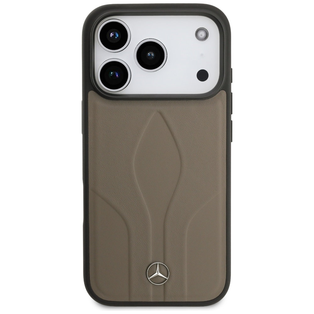 Mercedes Leather The Move MagSafe Case for iPhone 17 Pro - Beigeeng
