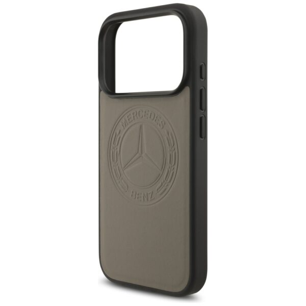 Mercedes Leather Vintage Logo MagSafe Case for iPhone 17 Pro - Beigeeng