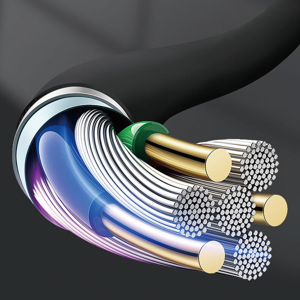 Dudao L12S AUX cable mini jack 3.5mm 1m 3-pole stereo - blackeng