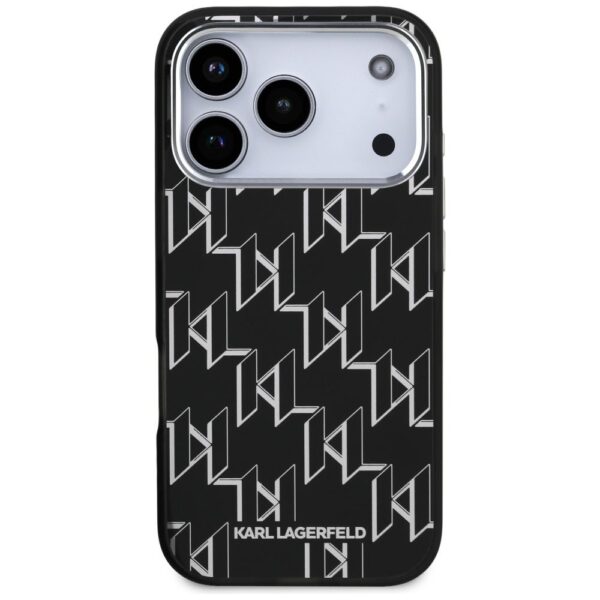 KARL LAGERFELD case for IPHONE 17 Pro Max compatible with MagSafe KLHMP17XHMIKLMEK (IML KL Monogram) black