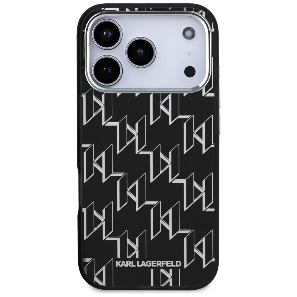 KARL LAGERFELD case for IPHONE 17 Pro Max compatible with MagSafe KLHMP17XHMIKLMEK (IML KL Monogram) black