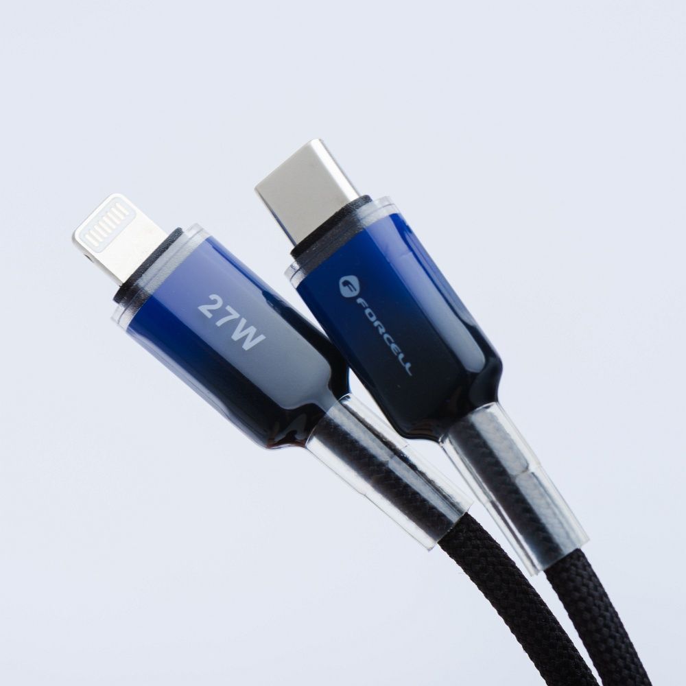 FORCELL F-ENERGY C356 cable Type C to Lightning PD 3A 27W Gradient 1 m black