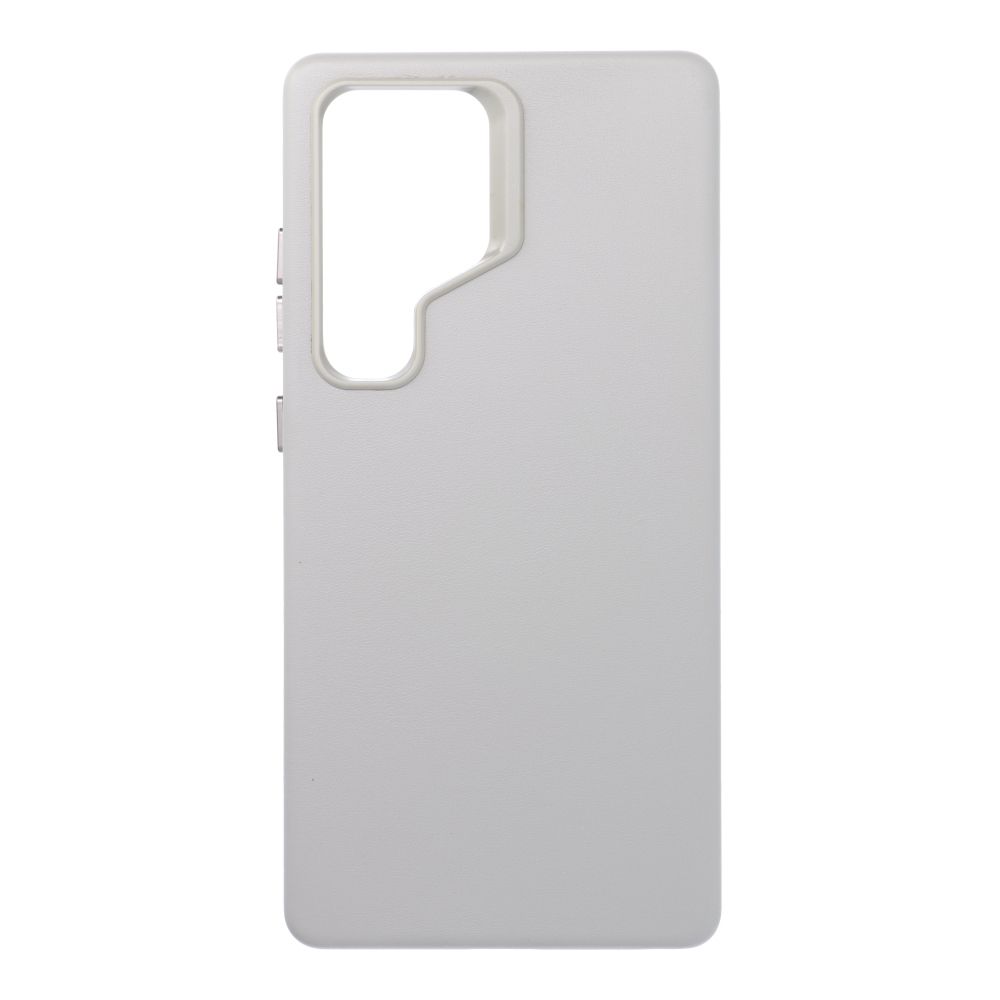 LEATHER MAG COVER case for SAMSUNG S25 ULTRA grey