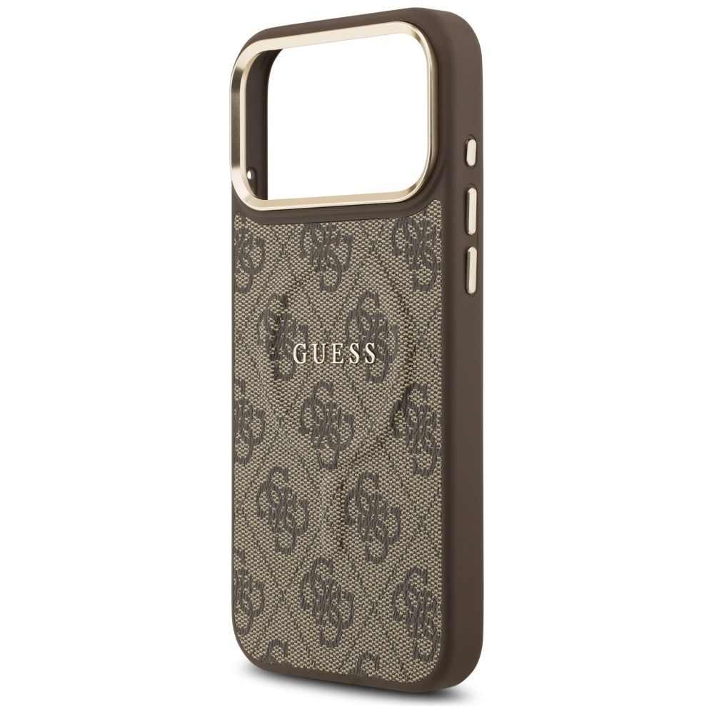 GUESS case for IPHONE 17 Pro Max compatible with MagSafe GUHMP17XP4MSEGCW (PU 4G W/ Classic) brown