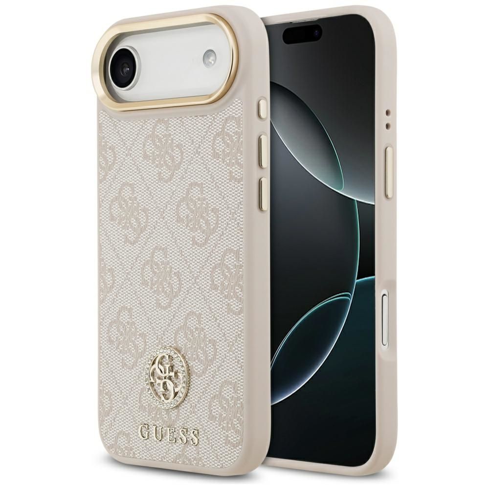1c5bad297038eebcc11c4dee79e8b50a GUESS case for IPHONE 17 Air compatible with MagSafe GUHMP17MP4GRMDEP (PU W/ 4G Strass Logo) pink