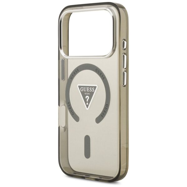 GUESS case for IPHONE 17 Pro compatible with MagSafe GUHMP17LHGTMLCGA (IML Gradient W/ Triangle Logo) khaki