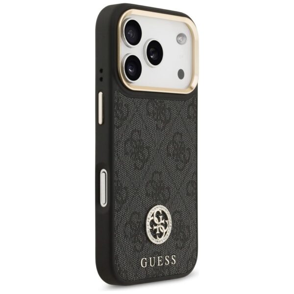 1e3b52c555ac605604d6ec4be4de5619 GUESS case for IPHONE 17 Pro compatible with MagSafe GUHMP17LP4GRMDEK (PU W/ 4G Strass Logo) black