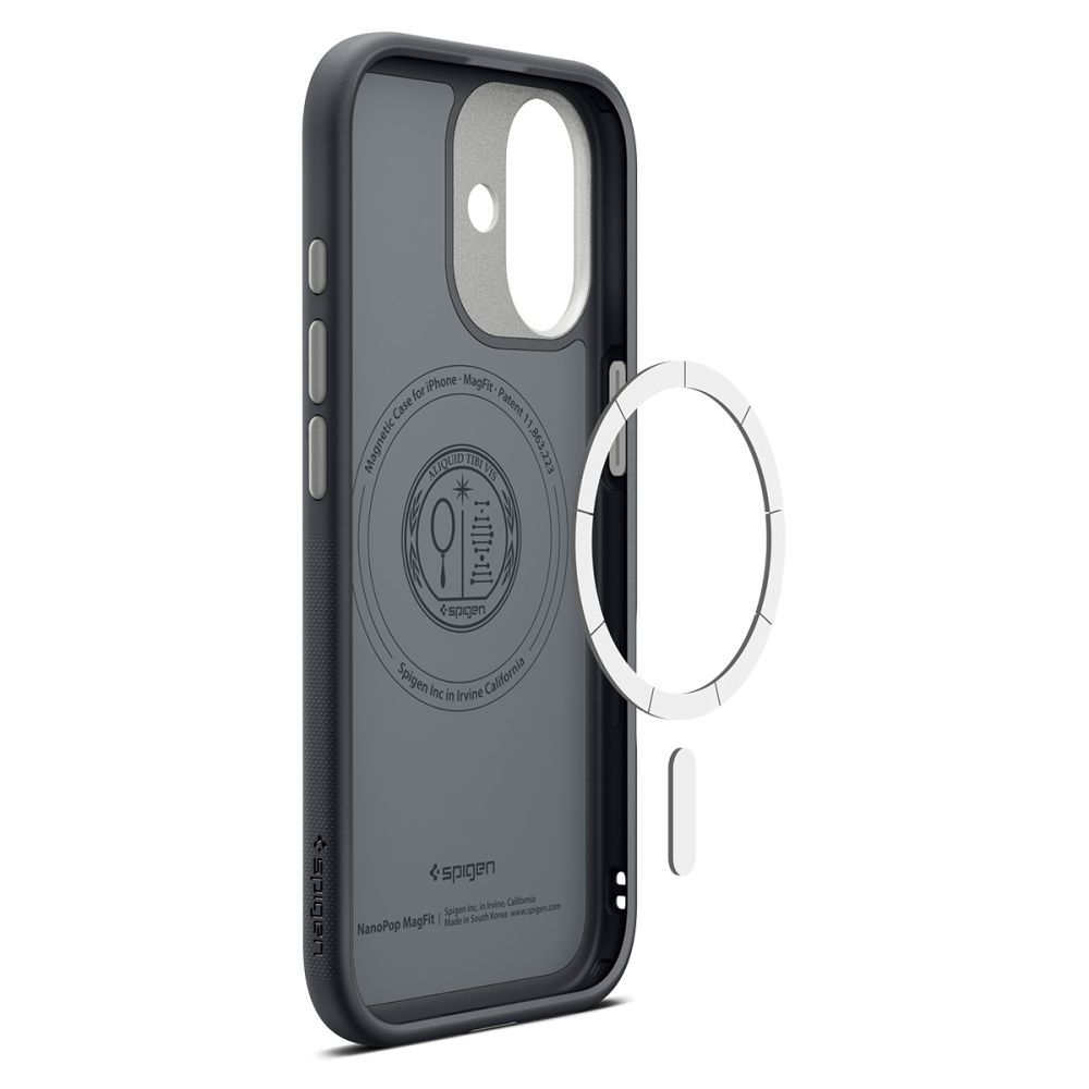 1f85acf6f1415998152e429c5b0d5413 SPIGEN case NANO POP MAG compatible with MagSafe for IPHONE 17 black sesame